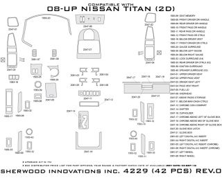 2010 Nissan Titan Wood Dash Kits   Sherwood Innovations 4229 R   Sherwood Innovations Dash Kits