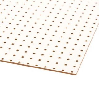 White Pegboard (Common 3/16 in. x 2 ft. x 4 ft.; Actual 0.165 in. x 23.75 in. x 47.75 in.) 109099