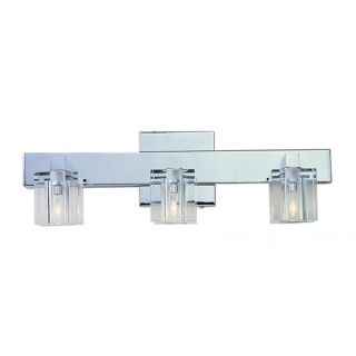 Cambridge 3 Light Polished Chrome 18 in. Bath Vanity with Frosted
